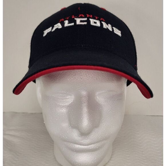 NFL Team Apparel Hat Atlanta Falcons Adult Size Black Fitted Cap Spell Out‎ - Picture 6 of 14